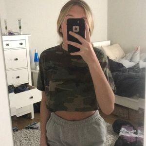 Cropped Camo Top